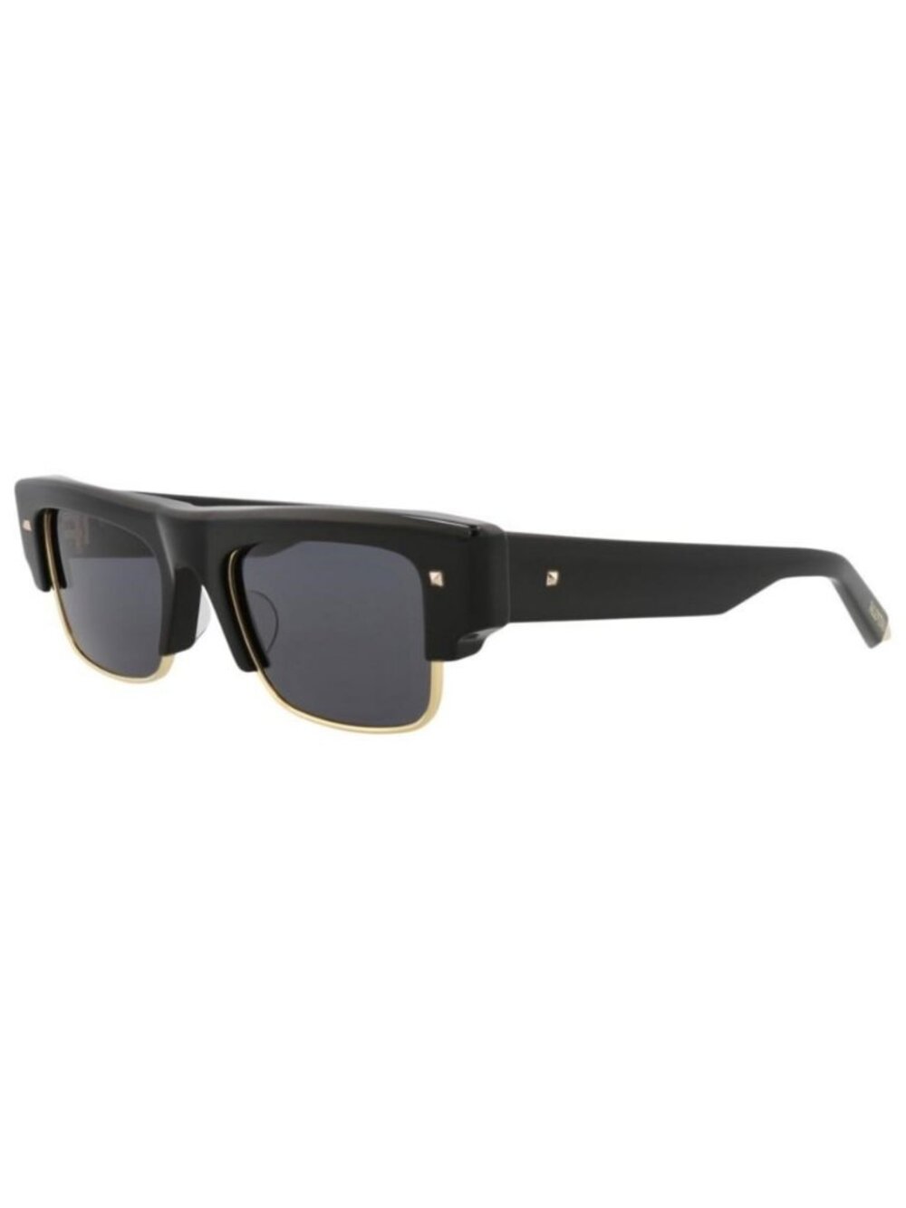 New Valentino Unisex Square/Rectangle Black Black Grey Fashion Designer Sunglass